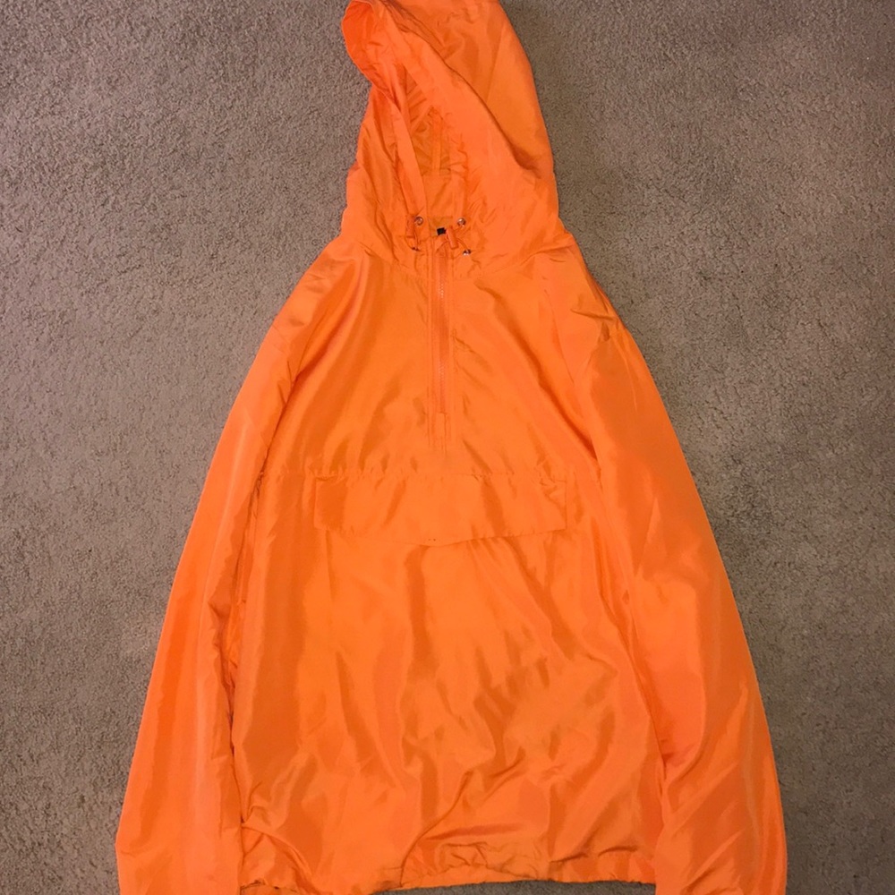 Mens Orange Windbreaker (Size Medium)